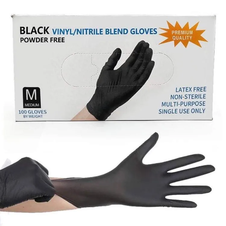 100 schwarze Einweg-Nitrilhandschuhe - Bild 2