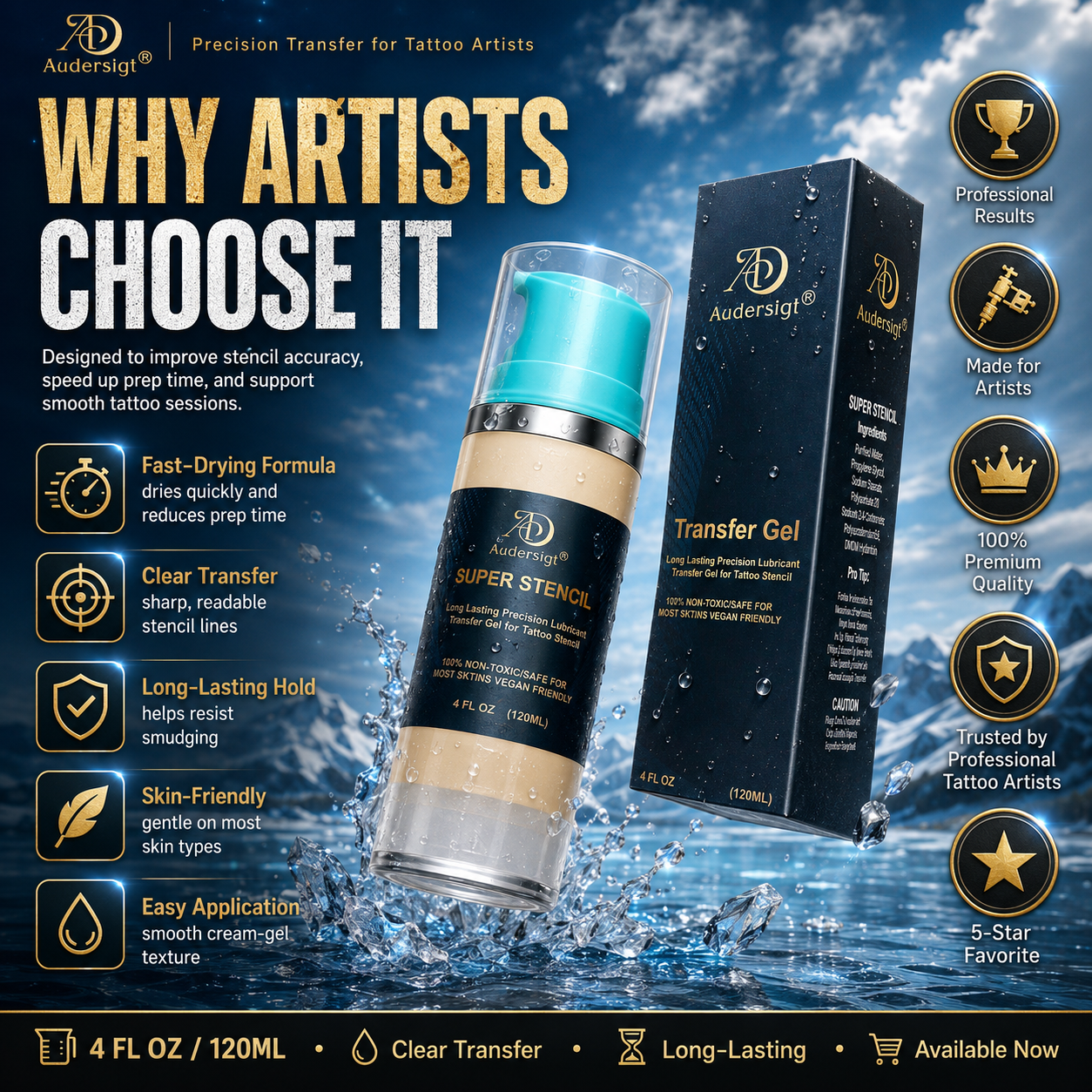 120ml Tattoo Stencil Transfer Gel — product configuration