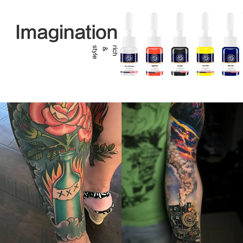 5ml inchiostro professionale per tatuaggio set - immagine 3