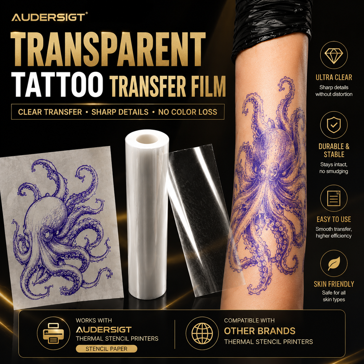 Audersigt Transparent Tattoo Transfer Film — product configuration