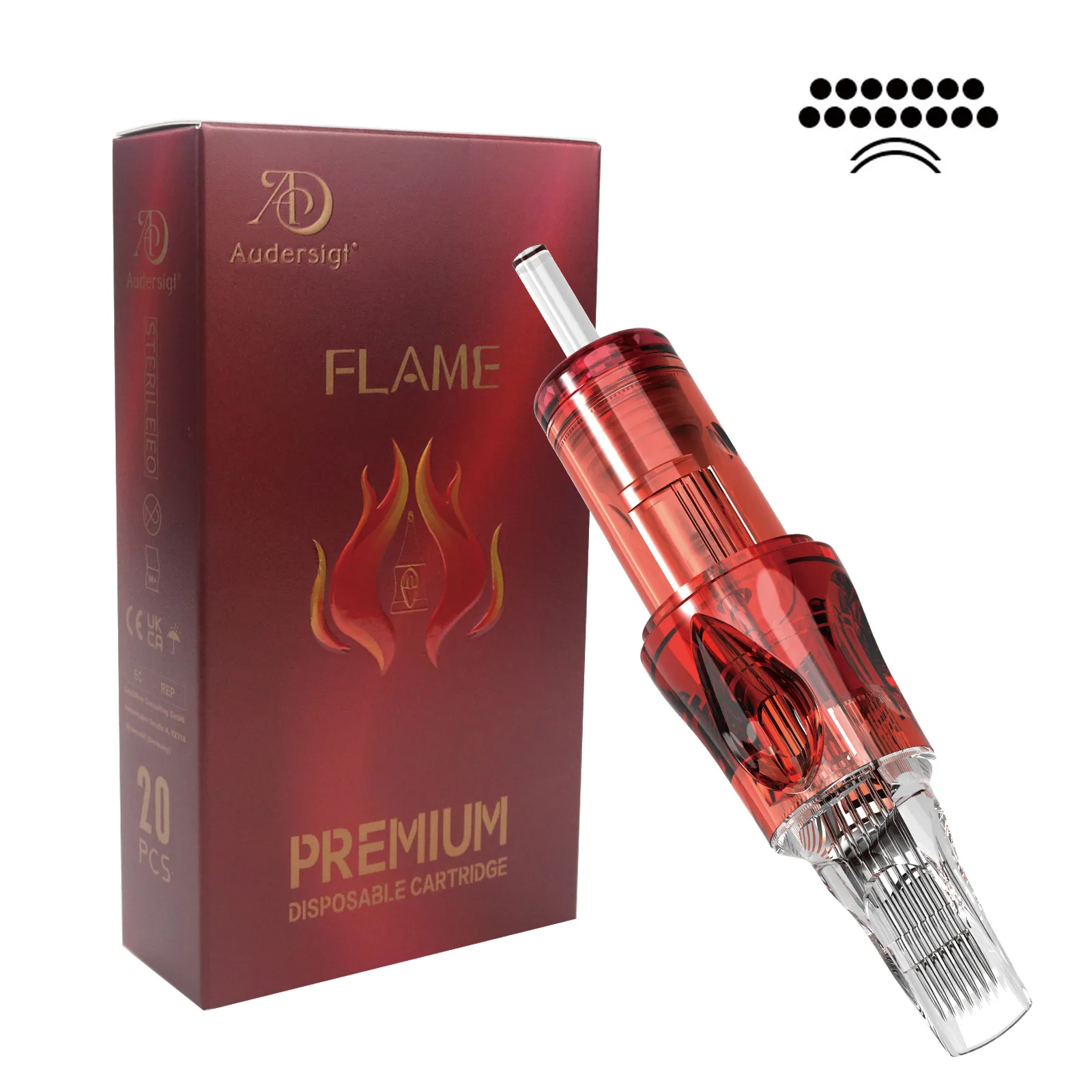 Flame 커브드 매그넘 타투 카트리지 - 이미지 2