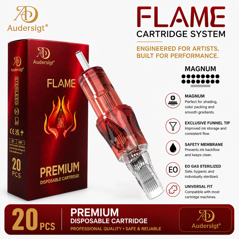 Flame serie Flame M1 cartuchos de tatuaje con aguja entrelazada