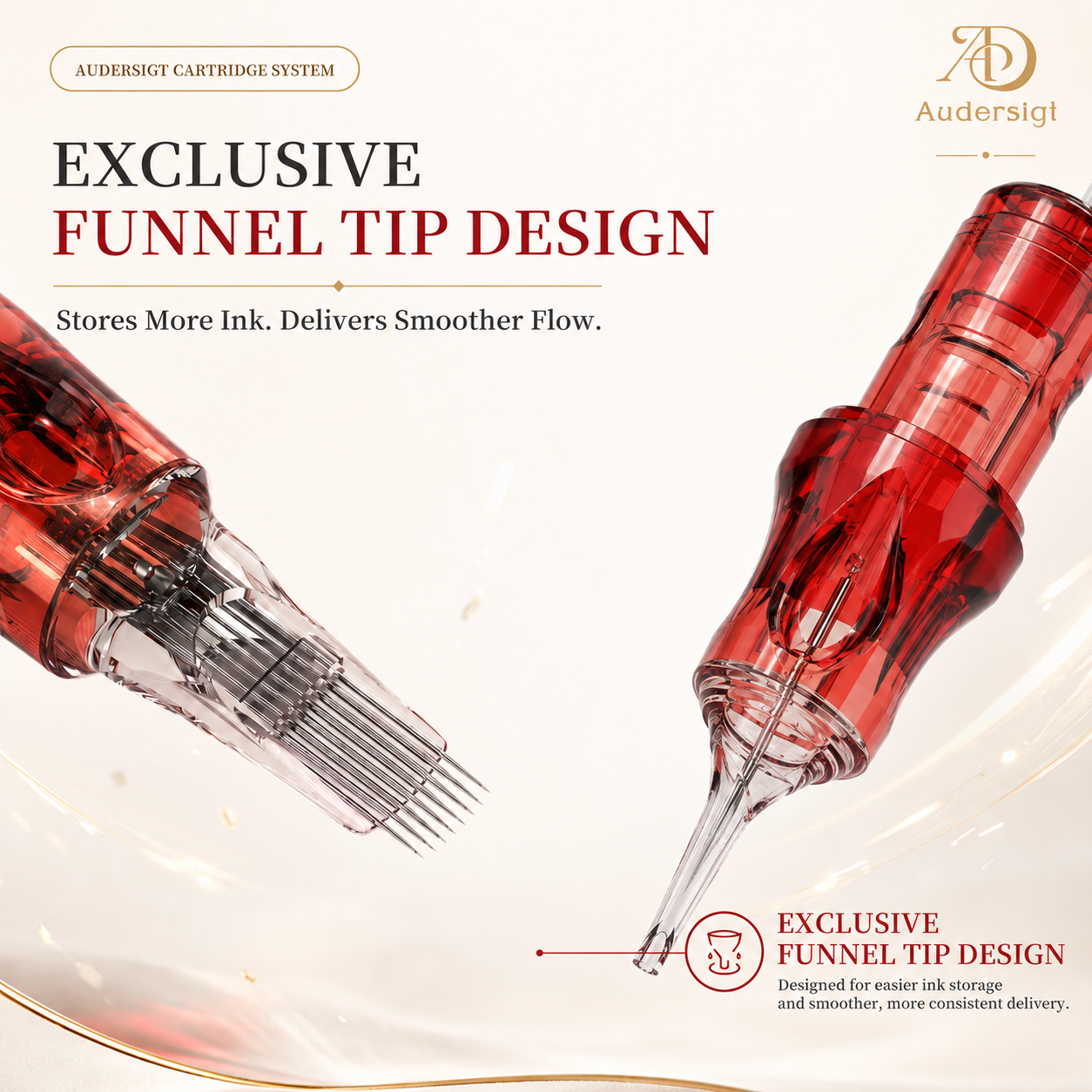Flame Round Liner Tattoo Cartridges — product in use