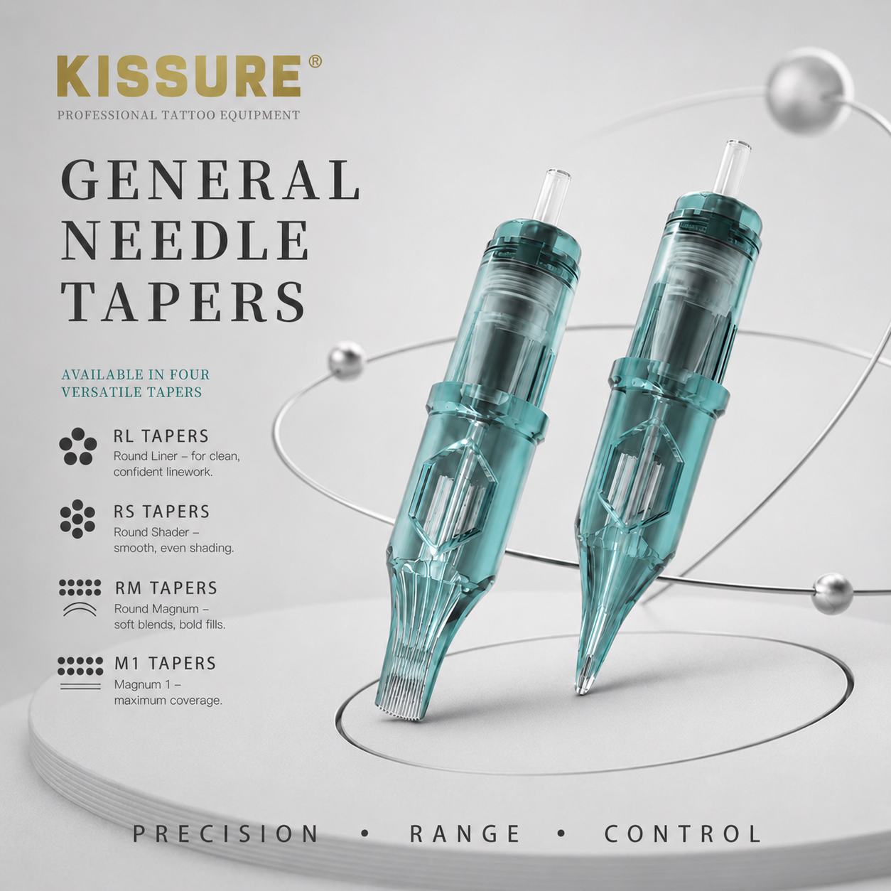 Kissure Round Liner Tattoo Cartridges 50 pcs — product in use
