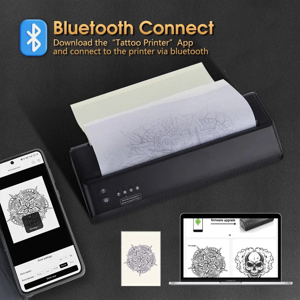 P8008 Mini 便携无线纹身热敏转印打印机 - 图片 3