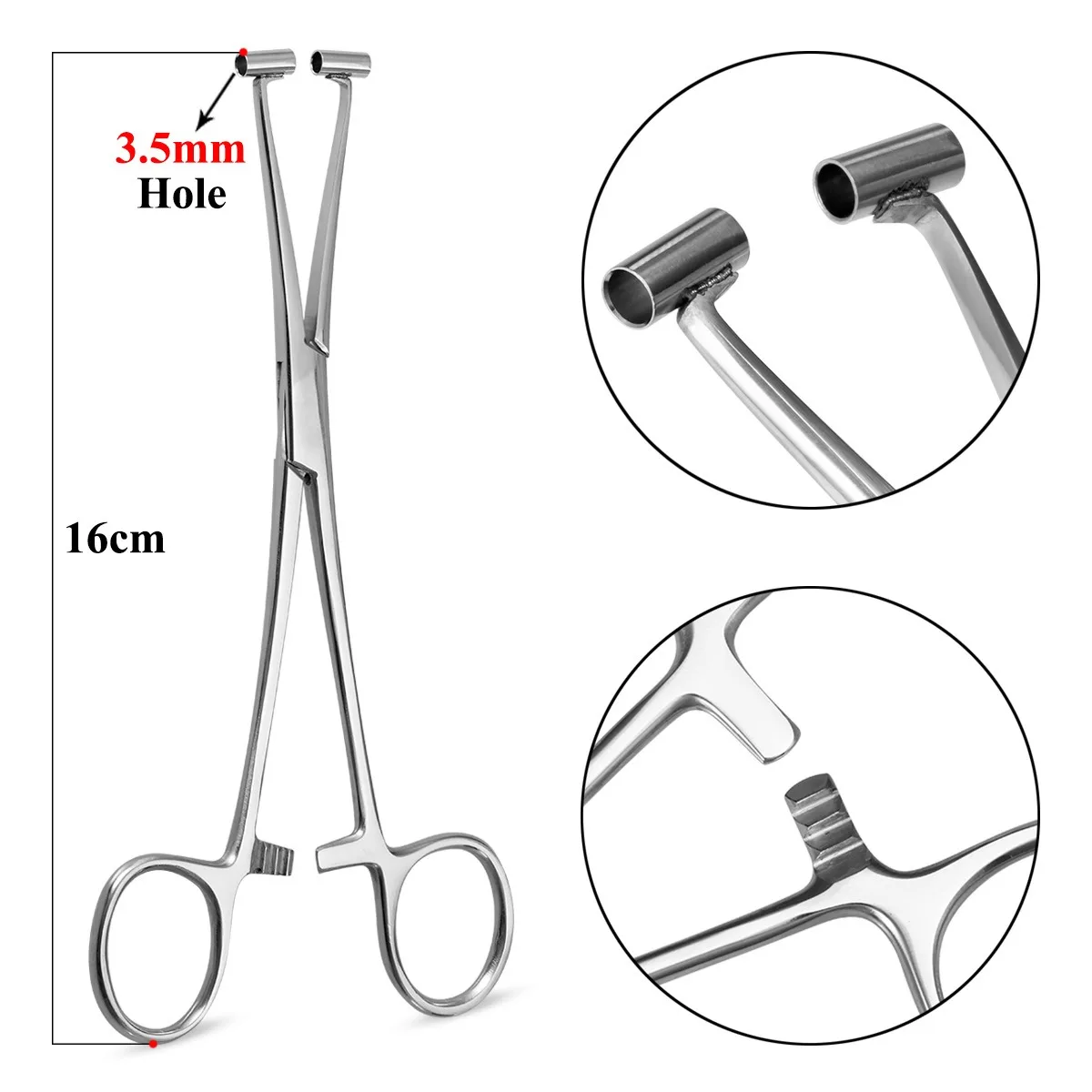 Alicate de piercing em aço inoxidável PR06 - imagem 4