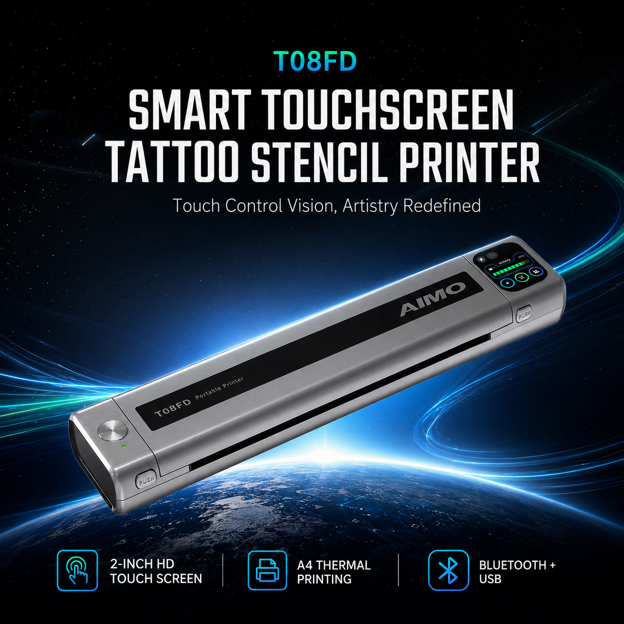 T08FD Bluetooth Thermal Tattoo Stencil Printer