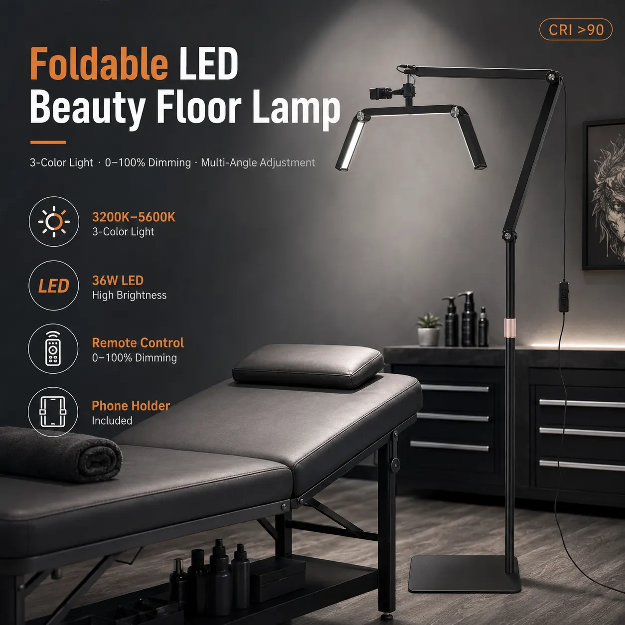 AC095 Foldable Floor Tattoo Work Light