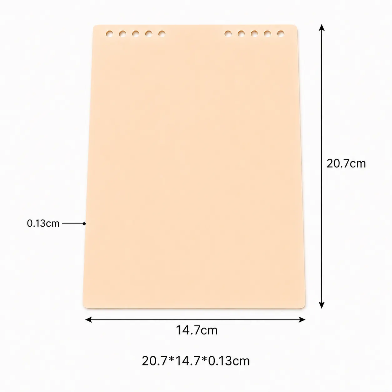 پوست مصنوعی سیلیکونی تمرین تاتو · 20.7 × 14.7 سانتی‌متر · 1.3 میلی‌متر · 10 ورق — تصویر 4
