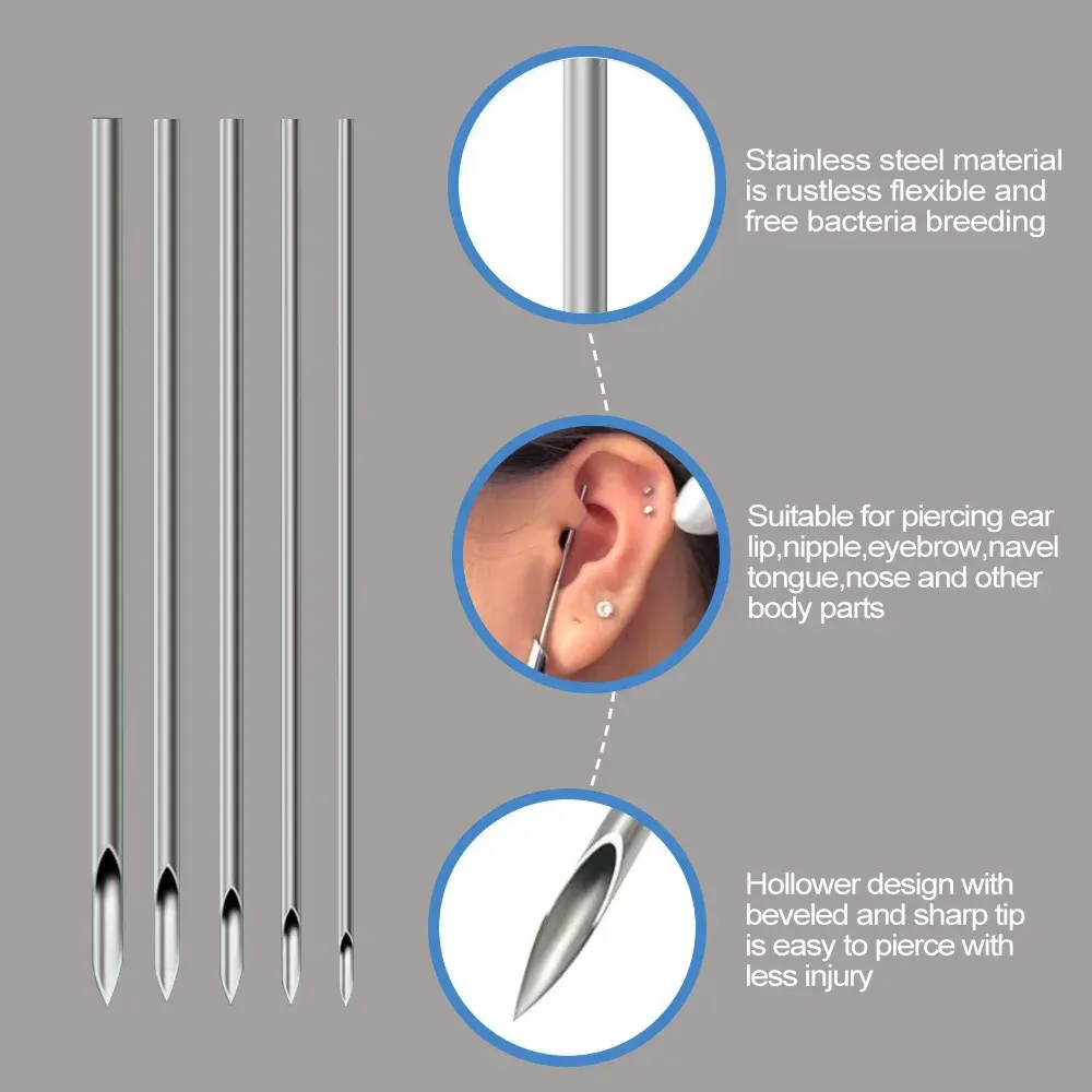 Jednorazowe igły do piercingu — 100 sztuk — zdjęcie 2