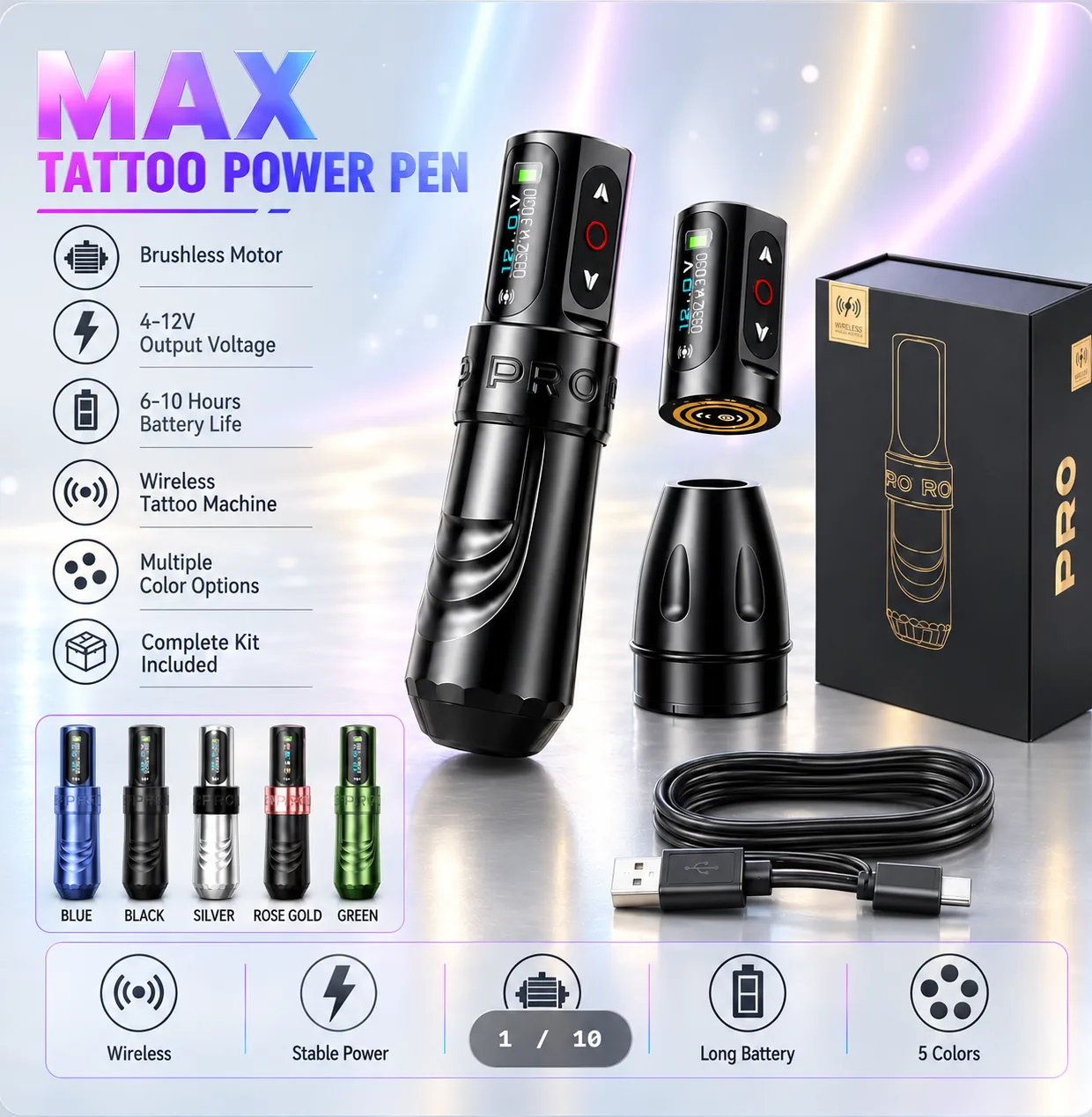 MAX PRO — беспроводная тату-машинка