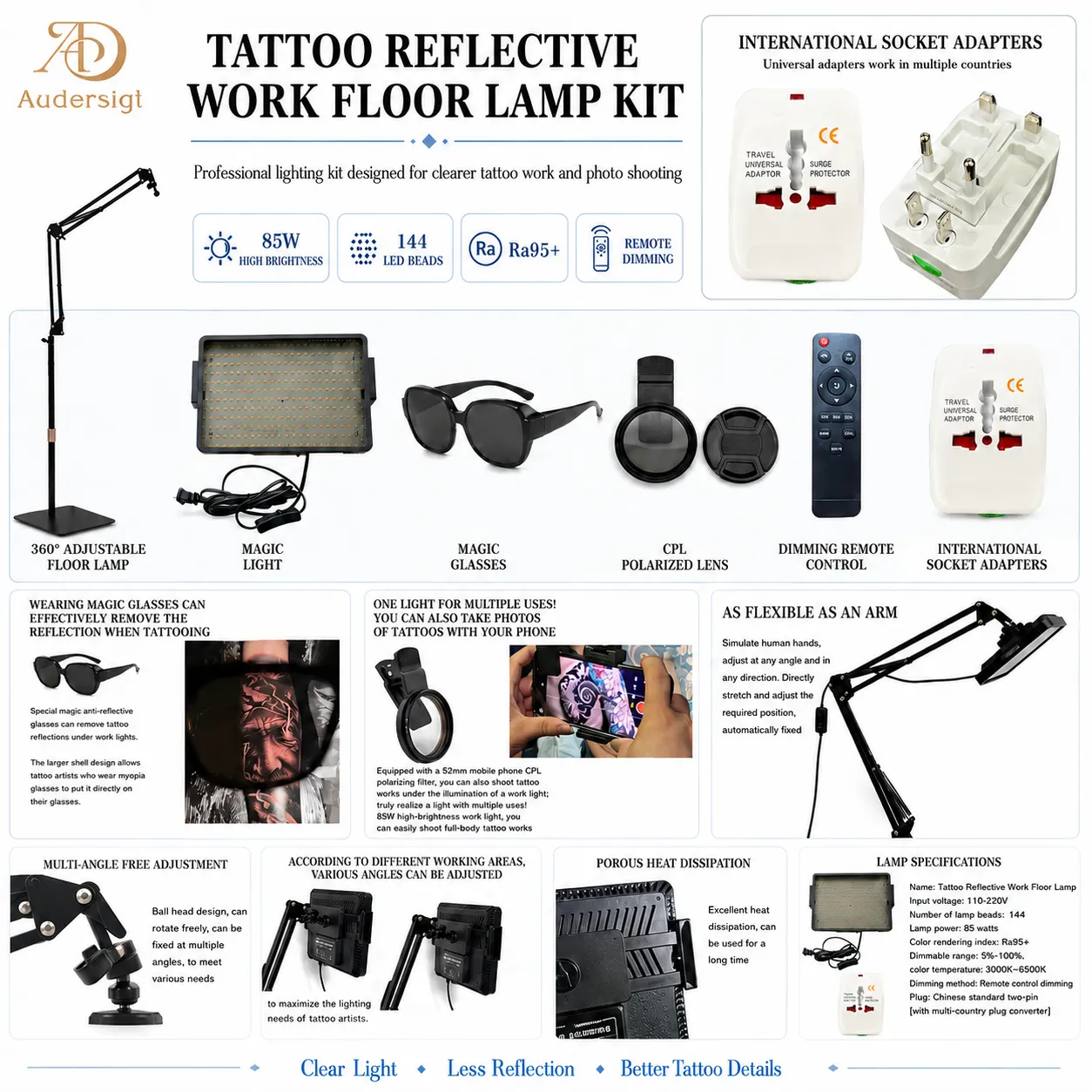 AC062 Tattoo Floor Light & CPL Kit · 85 W - image 8